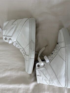 Zadig and voltaire white high top sneakers